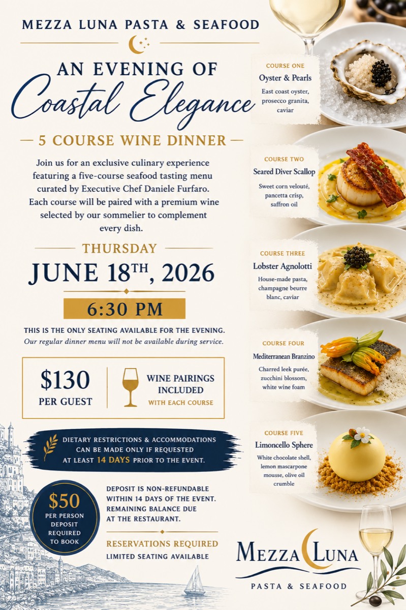 Wine dinner flyer