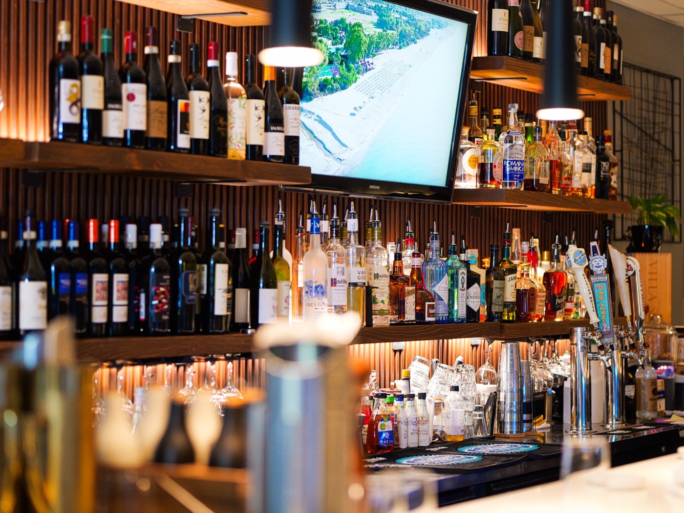Wine at the bar