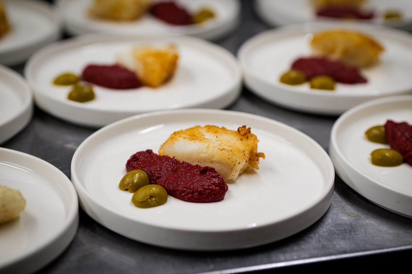 Seafood plating